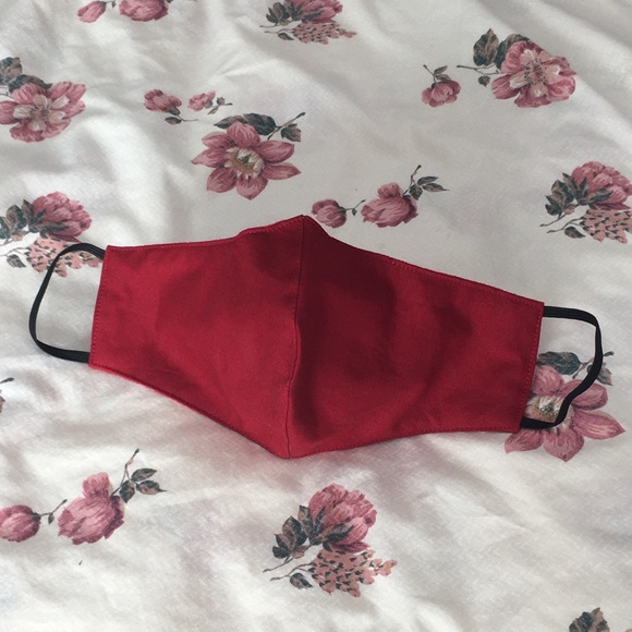 Red: Crimson Fall solid, quality face mask - Picture 2 of 4